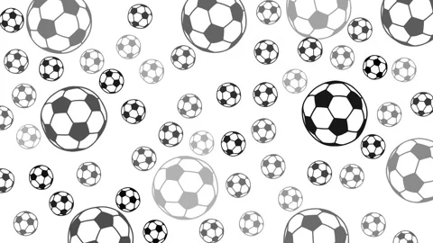 Seamless soccer ball pattern with energetic motion lines and sporty style, perfe Stock Footage 334394148