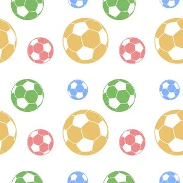 Seamless Soccer Pattern Stock Illustration