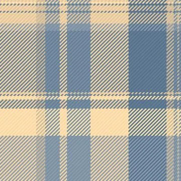 A seamless, soft blue and beige plaid pattern creates a sophisticated, timele Illustrazione stock