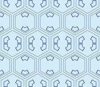 Seamless sophisticated geometric pattern based on repetitive simple forms Illustrazione stock