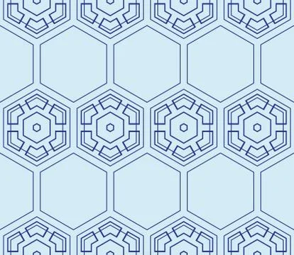Seamless sophisticated geometric pattern based on repetitive simple forms Stock Illustration