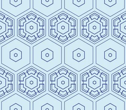 Seamless sophisticated geometric pattern based on repetitive simple forms Stock Illustration