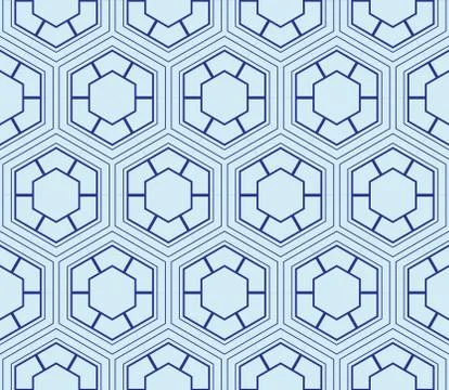 Seamless sophisticated geometric pattern based on repetitive simple forms Stock Illustration