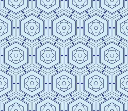 Seamless sophisticated geometric pattern based on repetitive simple forms Stock Illustration