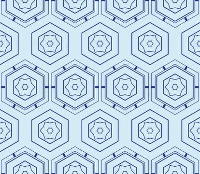 Seamless sophisticated geometric pattern based on repetitive simple forms Stock Illustration