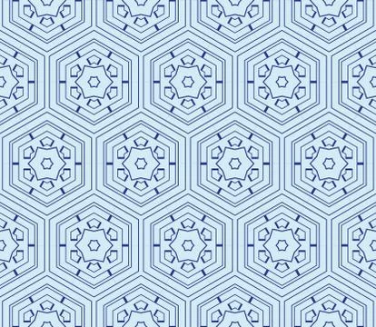 Seamless sophisticated geometric pattern based on repetitive simple forms Stock Illustration