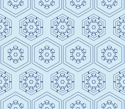 Seamless sophisticated geometric pattern based on repetitive simple forms Stock Illustration
