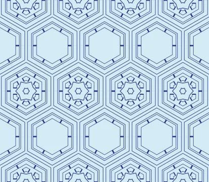 Seamless sophisticated geometric pattern based on repetitive simple forms Stock Illustration
