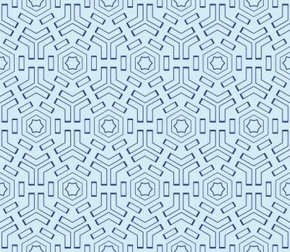Seamless sophisticated geometric pattern based on repetitive simple forms Stock Illustration