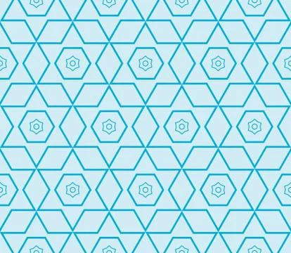 Seamless sophisticated geometric pattern based on repetitive simple forms Stock Illustration