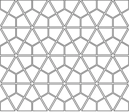 Seamless sophisticated geometric pattern based on repetitive simple forms Stock Illustration