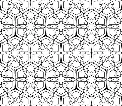 Seamless sophisticated geometric pattern based on repetitive simple forms Stock Illustration
