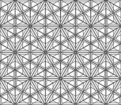 Seamless sophisticated geometric pattern based on repetitive simple forms Stock Illustration