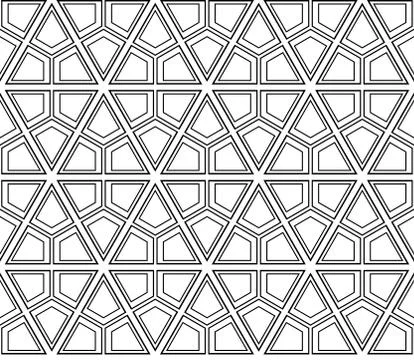 Seamless sophisticated geometric pattern based on repetitive simple forms Stock Illustration