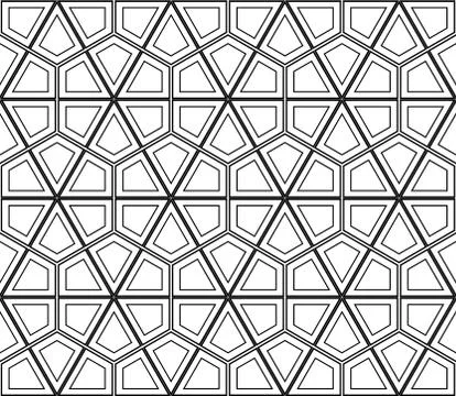 Seamless sophisticated geometric pattern based on repetitive simple forms Stock Illustration