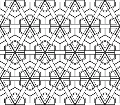 Seamless sophisticated geometric pattern based on repetitive simple forms Illustrazione stock