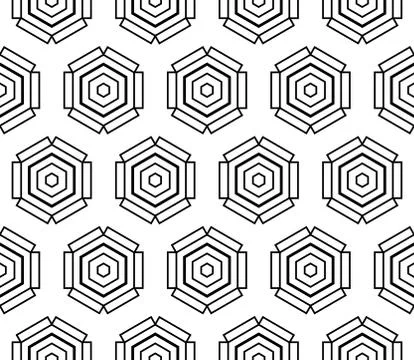 Seamless sophisticated geometric pattern based on repetitive simple forms Stock Illustration