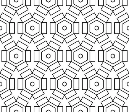 Seamless sophisticated geometric pattern based on repetitive simple forms Stock Illustration
