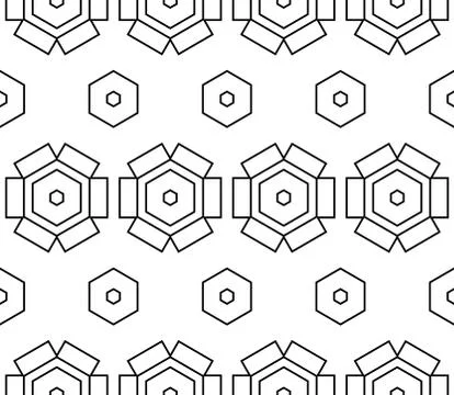 Seamless sophisticated geometric pattern based on repetitive simple forms Stock Illustration