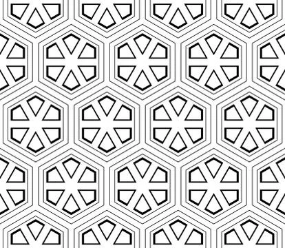 Seamless sophisticated geometric pattern based on repetitive simple forms Stock Illustration