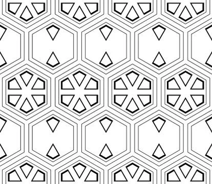 Seamless sophisticated geometric pattern based on repetitive simple forms Illustrazione stock