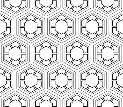 Seamless sophisticated geometric pattern based on repetitive simple forms Illustrazione stock