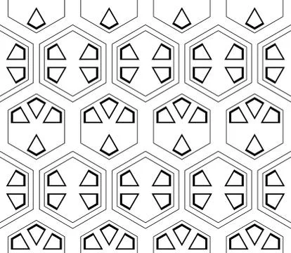 Seamless sophisticated geometric pattern based on repetitive simple forms Stock Illustration