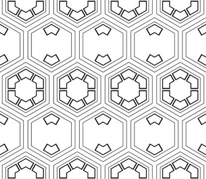 Seamless sophisticated geometric pattern based on repetitive simple forms Illustrazione stock