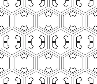 Seamless sophisticated geometric pattern based on repetitive simple forms Stock Illustration