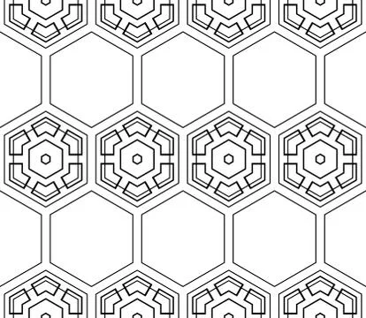 Seamless sophisticated geometric pattern based on repetitive simple forms 스톡 일러스트