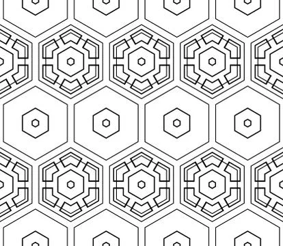 Seamless sophisticated geometric pattern based on repetitive simple forms イラスト素材