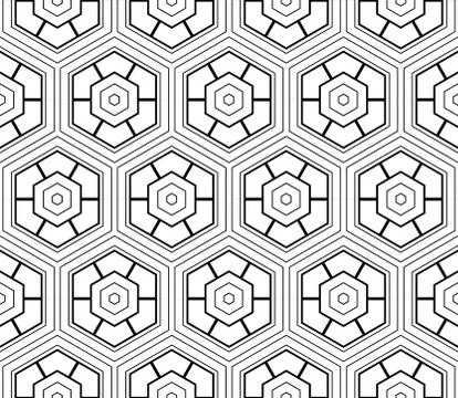 Seamless sophisticated geometric pattern based on repetitive simple forms Stock Illustration