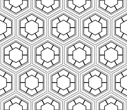 Seamless sophisticated geometric pattern based on repetitive simple forms Illustrazione stock