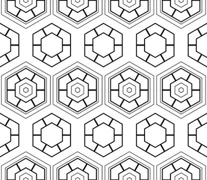 Seamless sophisticated geometric pattern based on repetitive simple forms Stock Illustration