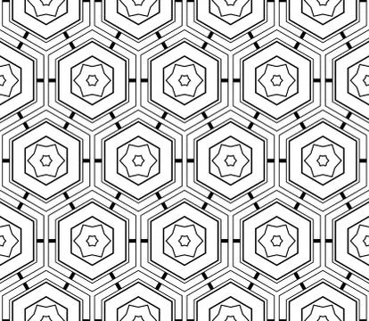 Seamless sophisticated geometric pattern based on repetitive simple forms Stock Illustration