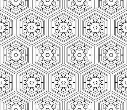 Seamless sophisticated geometric pattern based on repetitive simple forms Stock Illustration