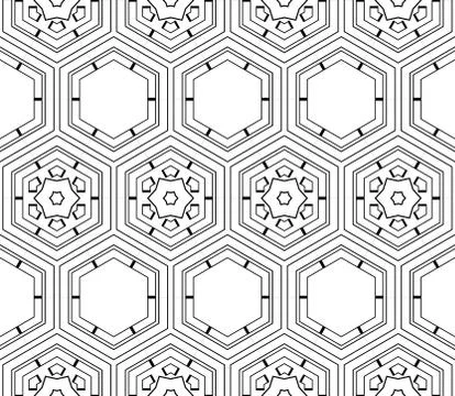 Seamless sophisticated geometric pattern based on repetitive simple forms Stock Illustration
