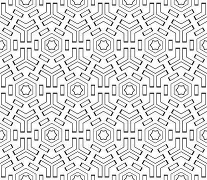 Seamless sophisticated geometric pattern based on repetitive simple forms Stock Illustration