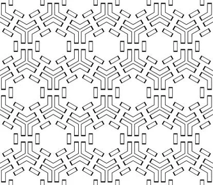 Seamless sophisticated geometric pattern based on repetitive simple forms Stock Illustration