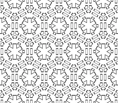 Seamless sophisticated geometric pattern based on repetitive simple forms Stock Illustration