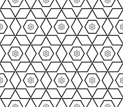 Seamless sophisticated geometric pattern based on repetitive simple forms Stock Illustration