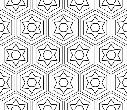 Seamless sophisticated geometric pattern based on repetitive simple forms Stock Illustration