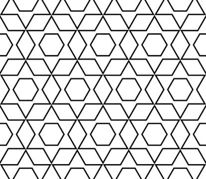 Seamless sophisticated geometric pattern based on repetitive simple forms Stock Illustration