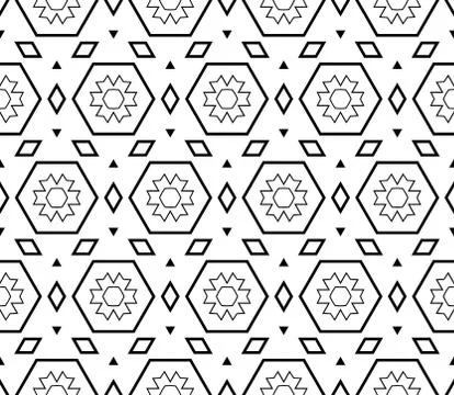Seamless sophisticated geometric pattern based on repetitive simple forms Stock Illustration