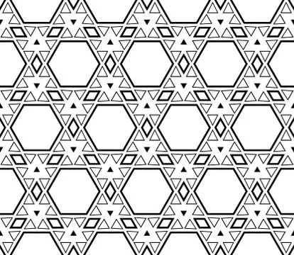 Seamless sophisticated geometric pattern based on repetitive simple forms Stock Illustration