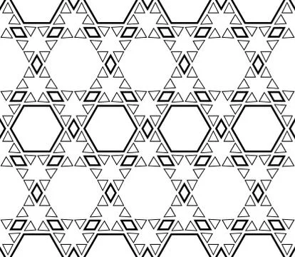 Seamless sophisticated geometric pattern based on repetitive simple forms Stock Illustration