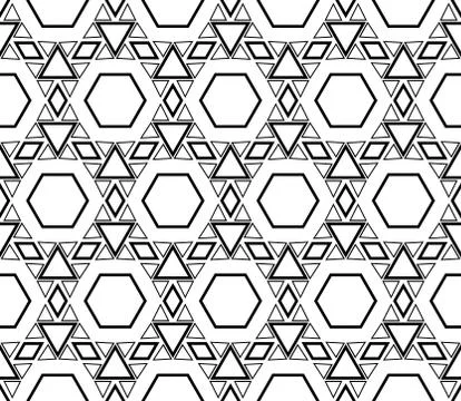 Seamless sophisticated geometric pattern based on repetitive simple forms イラスト素材