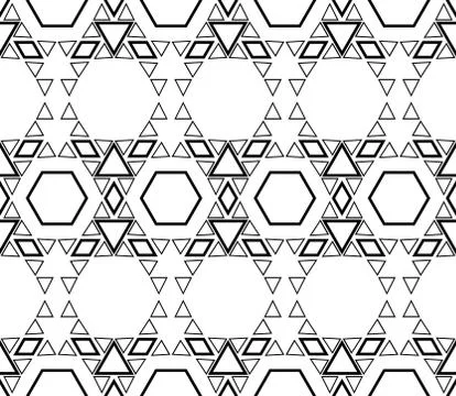 Seamless sophisticated geometric pattern based on repetitive simple forms Stock Illustration