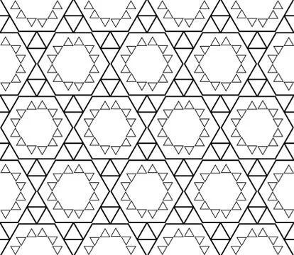 Seamless sophisticated geometric pattern based on repetitive simple forms Stock Illustration