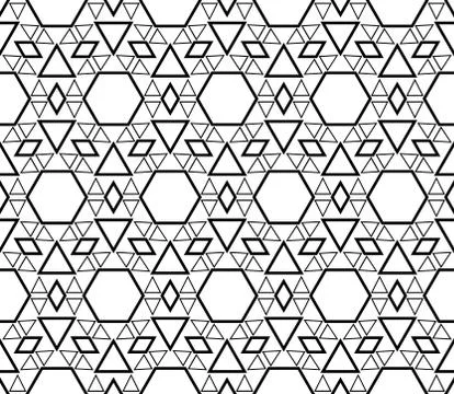 Seamless sophisticated geometric pattern based on repetitive simple forms Illustrazione stock